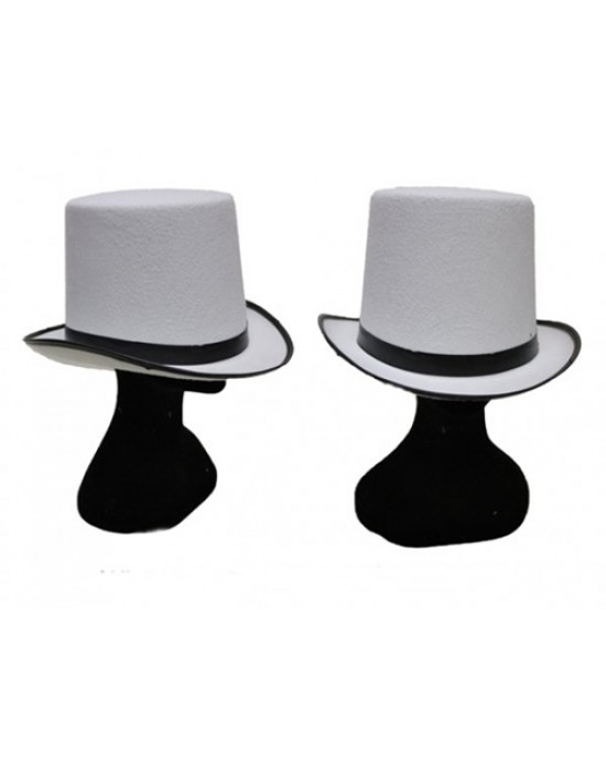 Cappello cilindro nero in feltro bambino, h10cm